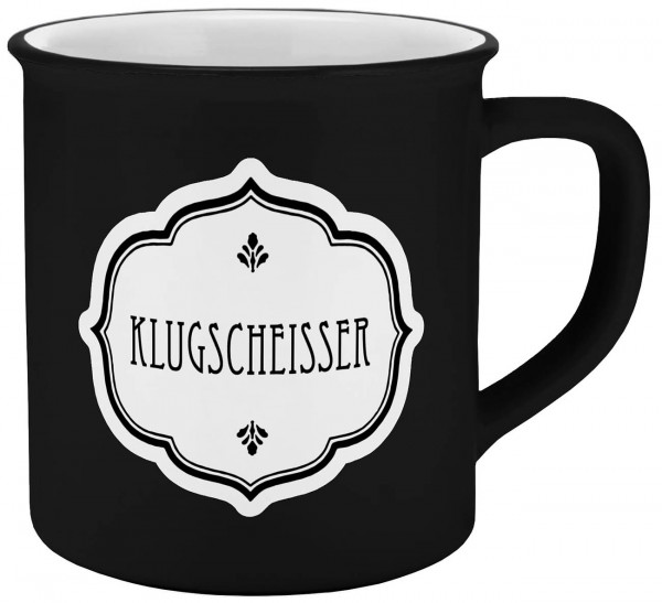 Mug Klugscheisser enamel look 400 ml