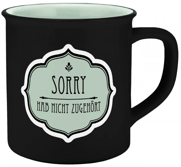 Mug Sorry enamel look 400 ml