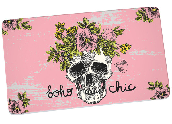 13625 Brettchen Skull bohochic Melamin