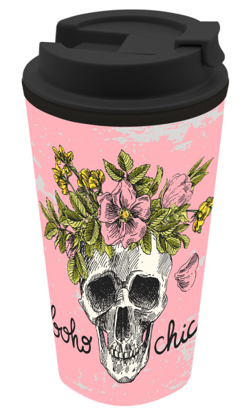 13624 CTG Skull bohochic 400ml PP