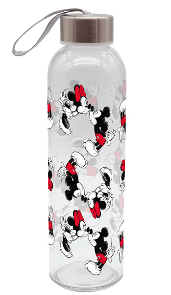 846915_Trinkflasche Mickey Kiss rot Glas 500ml